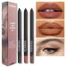 AQUAPURITY PHOERA Lip Liner and Eye Liner 3Pcs Set Long Lasting Eyeliner Pencil Matte Lip Liner Pencil Set Easy To Colour Waterproof Shaping Lip Liner Set for Women and Girls (K02)