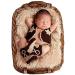 Pinbo Newborn Baby Photography Prop Crochet Knitted Cowboy Vest Shoes Coffee