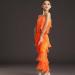 Adult Women's Fringe Latin Dance Pants - Black Tassel Performance Costume - Orange - Medium - Buy Online on SooperMarket.com