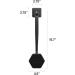 Tooletries Silicone Back Scrubber with Long Handle + Reusable Hook - Charcoal - Buy Online on SooperMarket.com