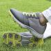 THESTRON Men Golf Shoes: Mesh Breathable Walking Sport Sneakers with 7 Spikes - Grey - Buy Online on SooperMarket.com