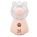 Nano Sprayer Cute Shape DC5V 300ML Moisturizing Skin Nano Mister Handheld 3 Minute Timing with Lanyard for Office Pink