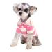 Polo shirt for small dogs two-legged strip shirt puppy costume summer t shirt fashionable clothing for bichon French bull dog dog shirt striped dog shirt breathable pink 3x large
