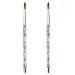 Fivetwofive 2Pc Rose Gold Kolinsky Sable Acrylic Nail Brush with Liquid Flow Glitter Nail Art Brush for Nail Art Tool 10