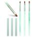 3PCS Nail Clean Up Brushes for OPI Nail Polish Remover Brushes for Cleaning Polish Mistakes on the Cuticles Acetone Resistant Nail Brush for Nail Art and Designs(Jade Green )