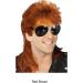vreplrse Realistic Vintage Wig for Men Comfortable and Durable Materials Fiber Halloween Costume Wig Cover Party Wig Disco Red Brown - Buy Online on SooperMarket.com