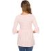 Love2Mi Women Maternity Blouse XL Pink Stripe | Pregnancy Shirt 3/4 Bell-Sleeve | Striped Maternity Clothes - Buy Online on SooperMarket.com