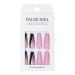Brishow French Press-On Nails - Long Ballerina Acrylic with Gold Glitter 24-Piece Set for Women & Girls - Buy Online on SooperMarket.com