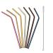 Knadgbft 7Pcs 300mm Stainless Steel Straws Metal Colors Fits 40 Oz Reusable Ecofriendly Plus Cleaning Brush