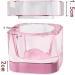 Folpus Nail Art Glass Dish with Lid Bowl Cup Holder Nail Art Tools Pink - Buy Online on SooperMarket.com
