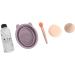 Makeup Brush Cleaner Kit 5 Pieces Textured Multifunctional Residue Removal Purple Makeup Brush Scrubber with Cosmetic Brush for Daily Use - Buy Online on SooperMarket.com