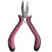 YUIP Hair extension Pliers Mini ring pliers Wig pliers Pliers for wigs Alloy hair extension pliers 3-hole hair extension clamp stainless steel For hair extensions black and pink
