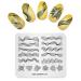 KADS Nail Stamping Plate Geometry Template Image Design Plates for Nail Art Decoration and DIY Nail Art GE005