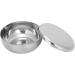 Stainless Steel Shaving Bowl with Lid for Men's Beard Care | Shaving Foam Mug | Soap Dish for Men - Buy Online on SooperMarket.com