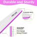 50Pcs Professional Nail Files 180/240 Grit for Acrylic, Gel, Thick Nails - Washable & Reusable Double-sided Emery Board for Natural Nails - Buy Online on SooperMarket.com