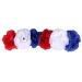 minkissy Rose Flower Headband Day of the Dead Headpiece Wedding Festival Headband for Christmas Halloween (Red White Blue)