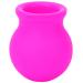 Lips plumper tool magical lips plumper rubber lips suction plumper device beauty mouth fast face clean massage silicone lips pump with brush (pink)