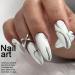 Arte Clavo Milky Pure White Gel Nail Polish - 15ml Soak Off LED Long-Wear Nail Gel for DIY Home Manicure | 1 Pcs Mirror Shine Essential Polish - Buy Online on SooperMarket.com