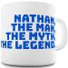 Berry Prints 11 OZ Personalised The Man The Myth The Legend Coffee Mugs for Tea Hot Chocolate - Ceramic Cups for Valentine Birthday Gift Home and Office