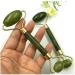 Jade Facial Massage Roller - Natural Anti-Aging Skin Tightening Massager for Face Neck & Eyes | 5.5 Inch Golden - Home Decoration - Buy Online on SooperMarket.com