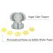 Personalised Elephant Cake Topper - Edible Fondant Safari Jungle Cupcake Decorations with an Edible Glue - Kids Birthday Supplies - Buy Online on SooperMarket.com