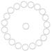 Alomejor Baby Pacifier O-Rings 20pcs Silicone Safe Dummy Pacifier Chain Clips Adapter Holder for Baby Transparent