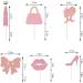 24 PCS Hot Pink Girl Cake Toppers - Glitter Princess Birthday Cupcake Decorations - High Heel Lipstick bowknot Cupcake Picks for Wedding Baby Shower Anniversary Girl Birthday Themed Party Supplies - Buy Online on SooperMarket.com