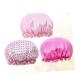 FRCOLOR Hair Bonnet 3pcs Women's Shower Cap Set | Double Layer Bath Visor for Curly Hair | Waterproof & Elastic Bathing Caps - Buy Online on SooperMarket.com