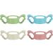 4 Pieces Kids Silicone Bottle Handles Wide-Neck Baby Bottle Handle Silicone Bottle Handles for Baby's Small Hand Design