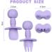 Vicloon Baby Fork and Spoon Set - 4Pcs Silicone Self Feeding Utensil for Infant, Toddler Cutlery Kit - Purple-Pink Color, Easy Grip, Ideal for Baby Weaning and Training - Buy Online on SooperMarket.com