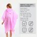Reusable Pink Rain Ponchos for Adults with Drawstring Hood - Waterproof EVA Rain Coats for Men and Women - Family Pack (2 Pack) - Buy Online on SooperMarket.com