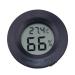 IPLUSMILE 5ST CELSIUS Repticip Reptiles Terrarium Round Embedded electronics Minitians made of glass accessories for terrariums Round Moisture temperature display moisture cream 4.5x1.5cm black