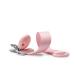 Elodie Details Pacifier Chain 2 Pack - Scandinavian Design for Baby Boys & Girls | Fabric & Wood Clip | Universal Silicone Ring | Autumn Rose & Candy Pink - Buy Online on SooperMarket.com
