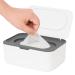 Wipes Dispenser, Wipe Holder for Baby & Adult, Seposeve Refillable Wipe Container, Keeps Wipes Fresh, One-Handed Operation. Non-Slip, Easy Open/Close Wipes Pouch Case, (Grey)