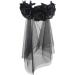 SUNTRADE Women Girls Zombie Bride Black Veil with Flowers Hairband for Halloween Cosplay Wedding Costume Headwear - Buy Online on SooperMarket.com