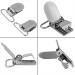 10PC Pacifier Clips - Silver Metal Clips for Pacifiers Bibs & Toys (25mm) | International Shipping Available - Buy Online on SooperMarket.com