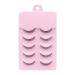 5Pcs False Eyelashes Short Fake Mink Lashes Enlarge Eyes Natural Perfect Fitting Artificial Fiber Extensions Eye Lashes Fake Lashes False Eyelashes and Adhesives Women's Make Up Tools(8mm)