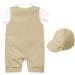 AmzBarley Baby Boys Gentlemans Tuxedo Romper Suit | Khaki 104 | 12-18 Months - Buy Online on SooperMarket.com