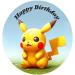 Birthday Cake Picture with Pikachu Pokemon Motif: Edible Photo for Cakes Cake Image Cake Topper Diameter 20 cm Food Paper Pikachu Pokemon No. 19 - Buy Online on SooperMarket.com