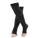 Calf compression stockings for men and women compression stockings calf knee support socks for varicose vein relief breathable elastic footstulps for varicose veins and lymphedema (S/M) S/m black