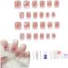24PCS Press on Nails Short Glue on Nail for Women Shiny French False Nails Fake Nails False Nail with Glue for Girl Nail Art - Buy Online on SooperMarket.com