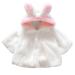 Newborn Infant Baby Girl Faux Fur Warm Winter Hooded Cape Cloak Hoodie Coat Jacket Thick Warm Clothes Cardigan Outwear 0 36 M 18-24 Months White