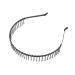 3 Pcs Unisex Black Metal Toothed Hair Band | Non-Slip Hair Hoop Comb Accessory - Buy Online on SooperMarket.com