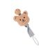 Pacifier Chain Soft Cotton Strap with Clip  Pacifier Holder and Leash for Boys Girls Fits Baby Teethers and Toys Gift (Bear Brown)