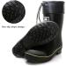 Men's Waterproof PVC Rubber Garden Rain Boots - Comfortable Mid-Calf Lightweight Adjustable Chelsea Ankle Fishing Shoes for Outdoor Work - Size 10.5 (Black-Yellow) - Buy Online on SooperMarket.com