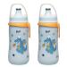 NIP children's bottle children's drinking bottle 330 ml kids cup sports bottle with push-pull 2 pieces Boys made in Germany