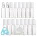 Zeoabsy 12 pieces 5ml transparent essential oils roller bottles with white screw cap glass bottle perfume bottle travel bottles for aromatherapy bottle + 2 x funnel 1 x opener