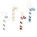 ABOOFAN 4pcs Christmas Candy Cane Ornament Candy Canes Toy Candy Walking Sticks Crutches Christmas Tree Colorful 7x2.5cm