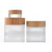 1PC 100ml/3.5oz Empty Translucent Frosted Glass Round Cream Jar with Wood Grain Lid Refillable Travel Makeup Cosmetic Face Lotion Cream Emulsion Container Bottle Storage Pot with Inner Linner - Buy Online on SooperMarket.com
