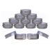 JOYWEE Aluminum Tin Jars, Cosmetic Sample Metal Tins Empty Container Bulk, Round Pot Screw Cap Lid, Small Ounce for Candle, Lip Balm, Salve, Make Up, Eye Shadow, Powder (24 Pack.5 Oz/15ml)